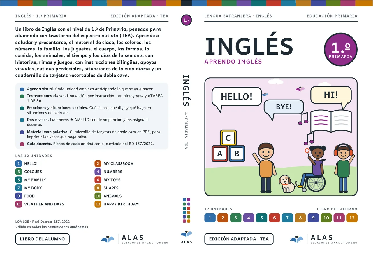 Inglés 1.º: portada y contraportada