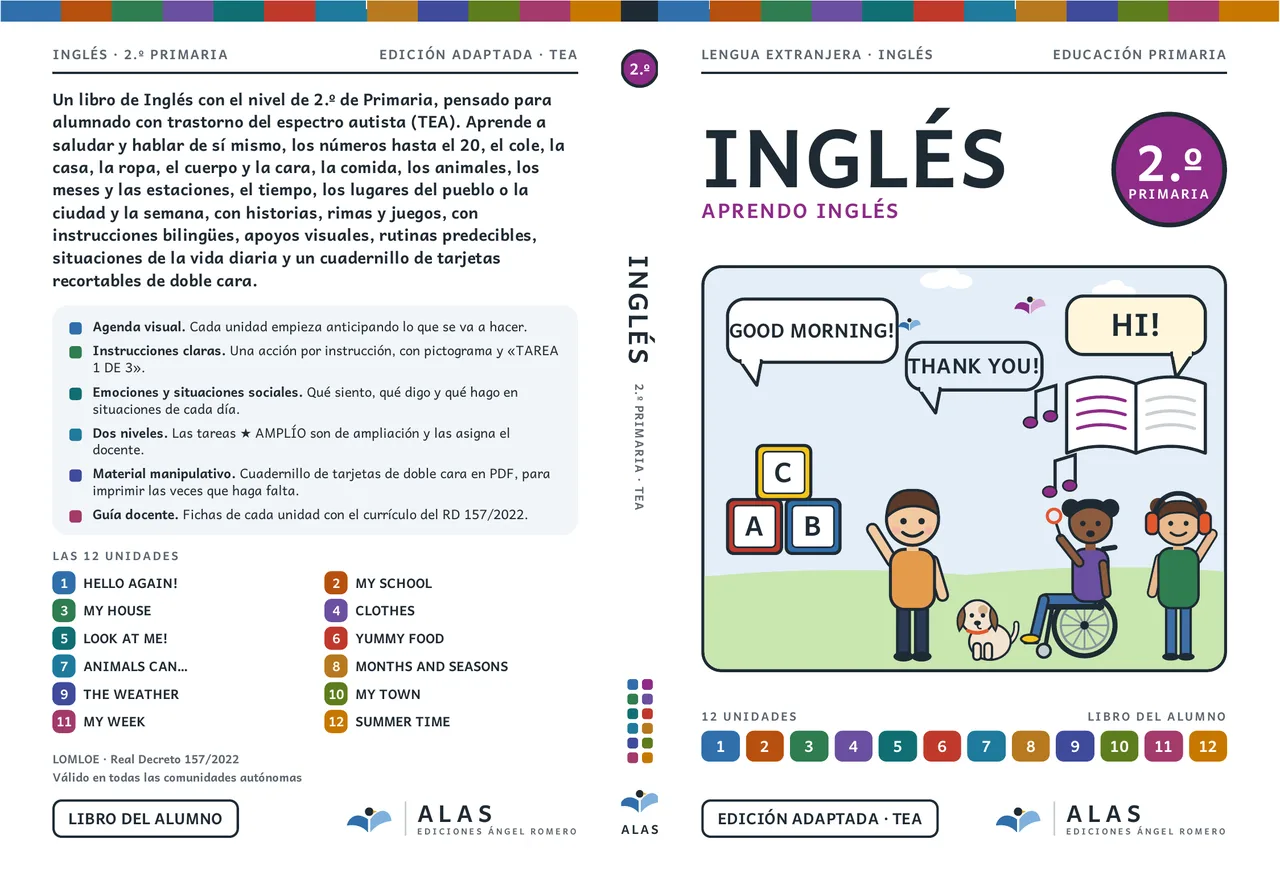 Inglés 2.º: portada y contraportada