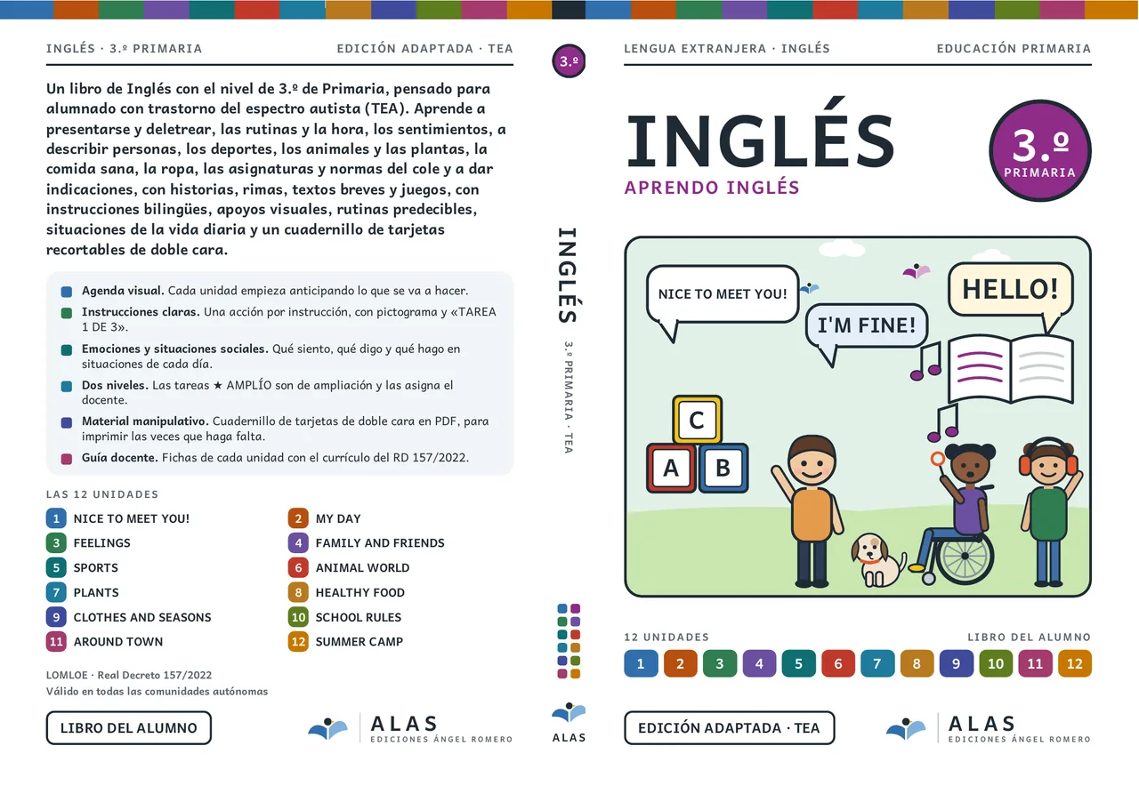 Inglés 3.º: portada y contraportada