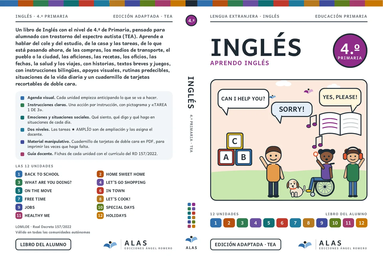 Inglés 4.º: portada y contraportada