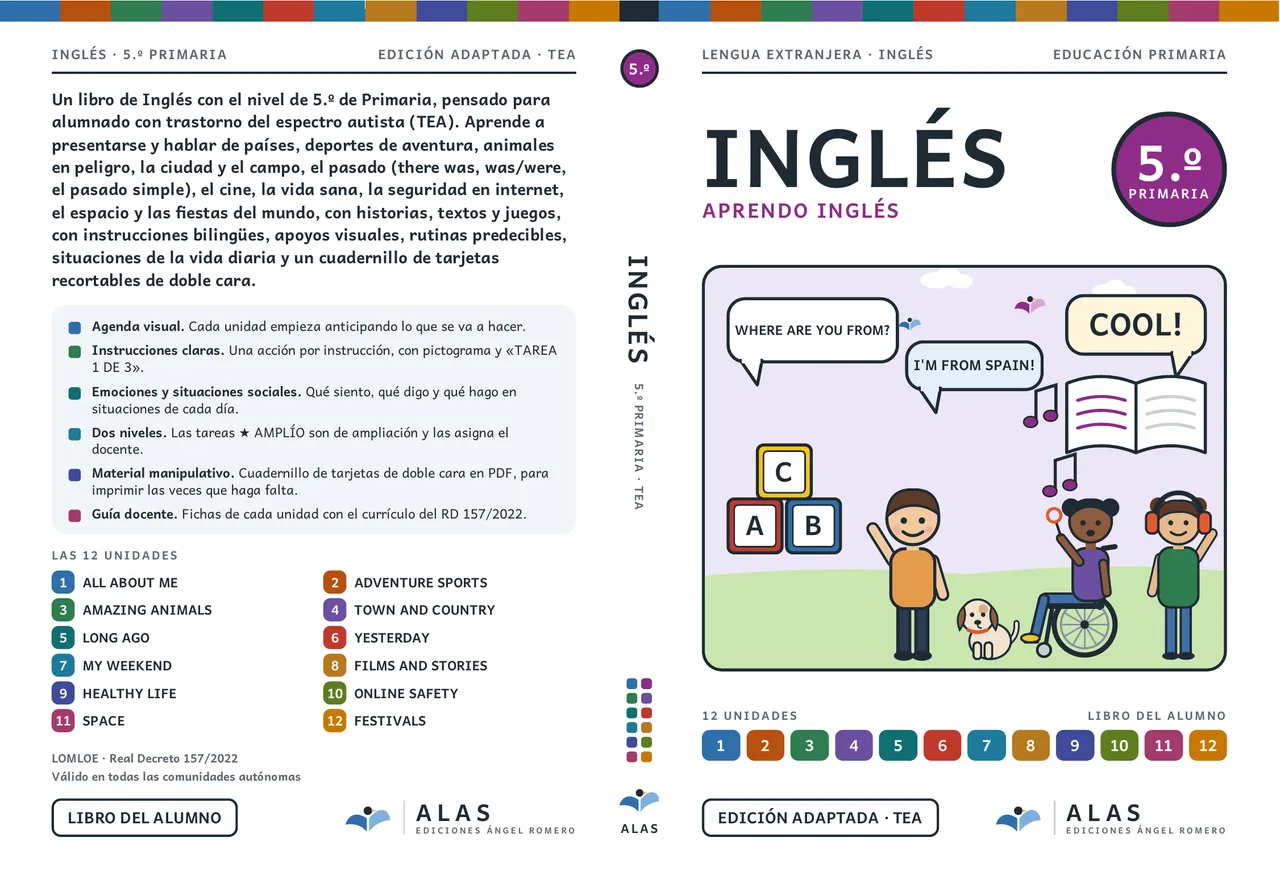 Inglés 5.º: portada y contraportada