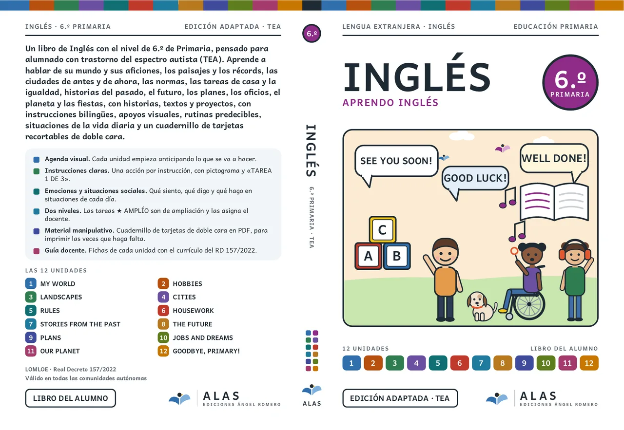 Inglés 6.º: portada y contraportada