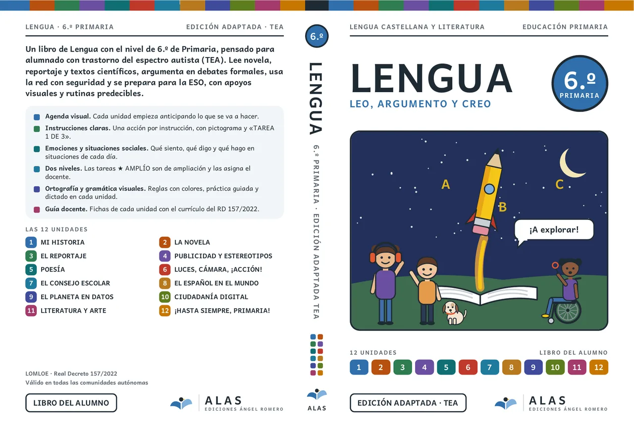 Lengua 6.º: portada y contraportada