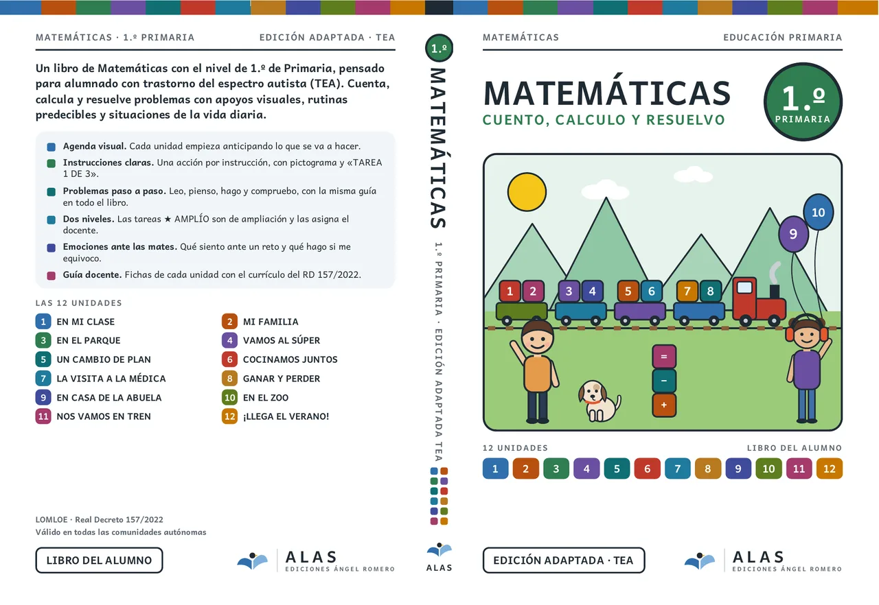 Matemáticas 1.º: portada y contraportada