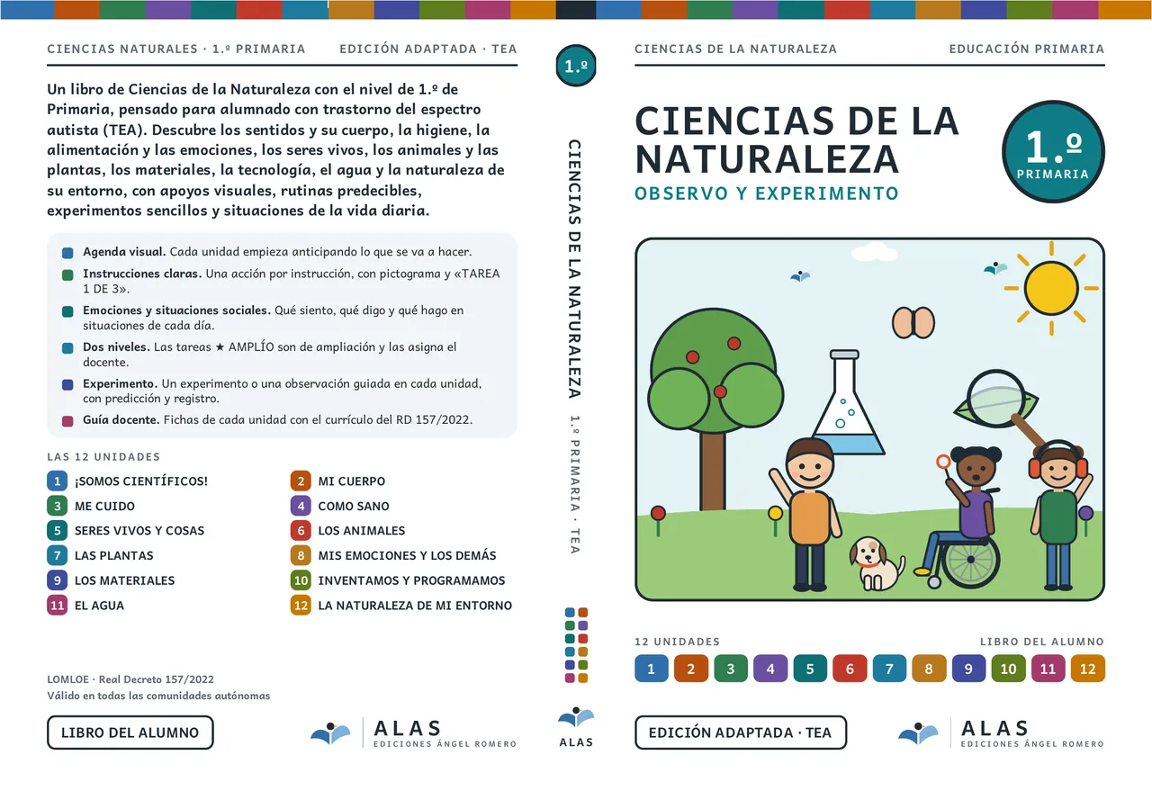 Ciencias de la Naturaleza 1.º: portada y contraportada