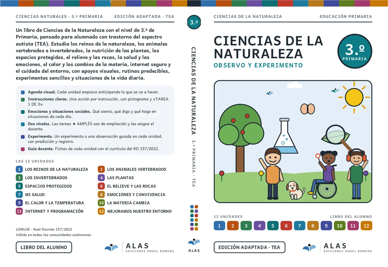 Ciencias de la Naturaleza 3.º: portada y contraportada
