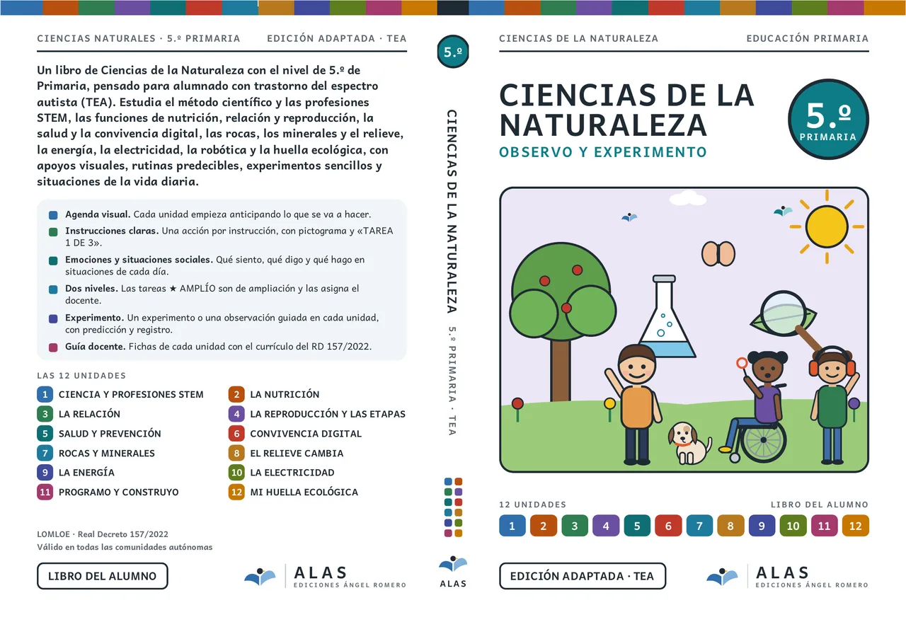 Ciencias de la Naturaleza 5.º: portada y contraportada