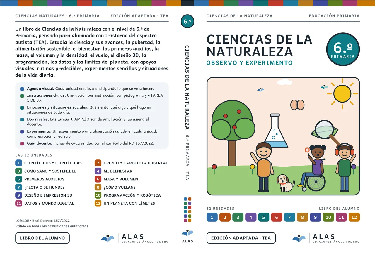 Ciencias de la Naturaleza 6.º: portada y contraportada