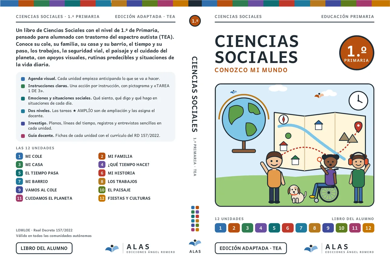 Ciencias Sociales 1.º: portada y contraportada