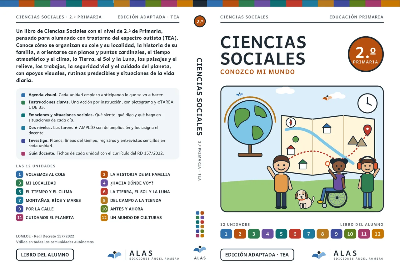 Ciencias Sociales 2.º: portada y contraportada
