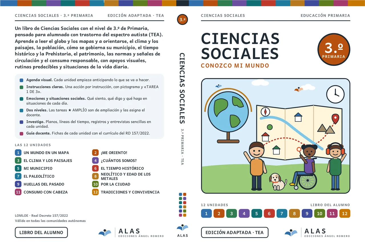 Ciencias Sociales 3.º: portada y contraportada