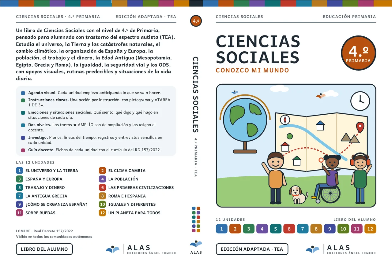 Ciencias Sociales 4.º: portada y contraportada