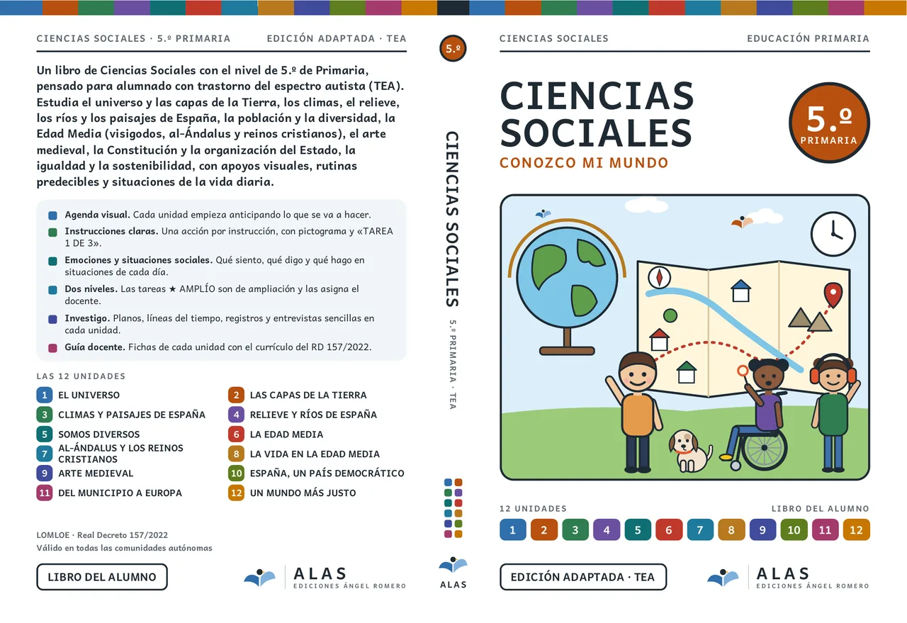 Ciencias Sociales 5.º: portada y contraportada