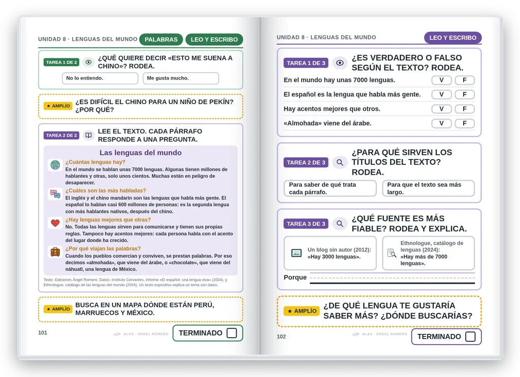 Lengua 4.º abierto. Unidad 8: leer un texto y comprenderlo