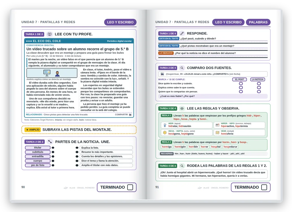 Lengua 5.º abierto. Unidad 7: leer un texto y comprenderlo