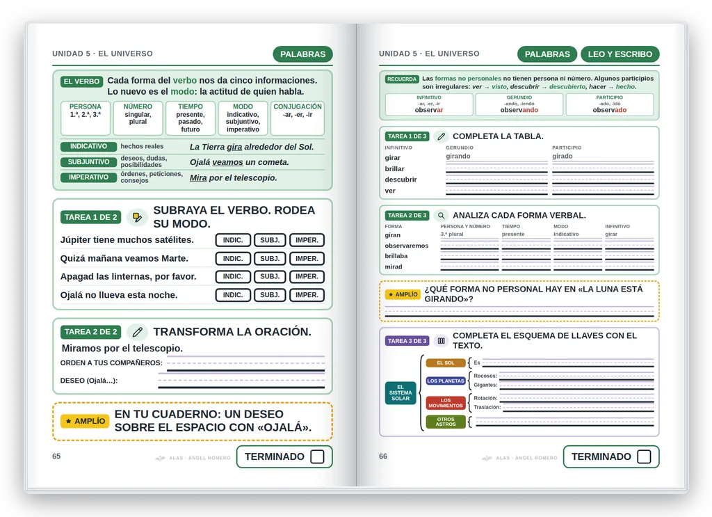 Lengua 5.º abierto. Unidad 5: gramática