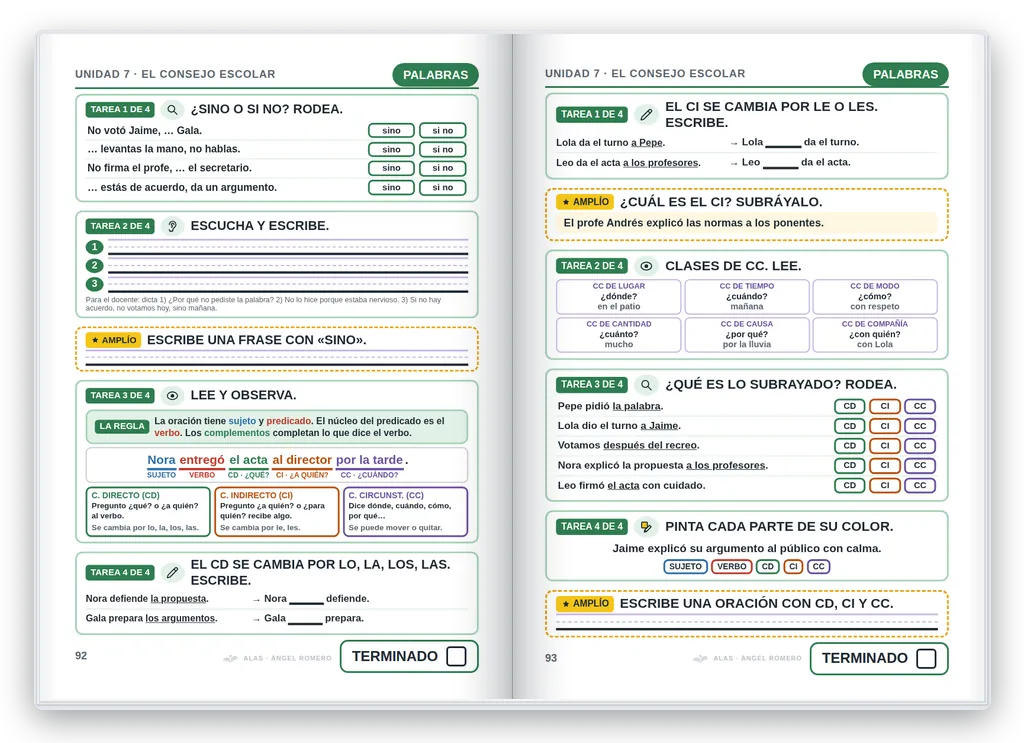 Lengua 6.º abierto. Unidad 7: gramática