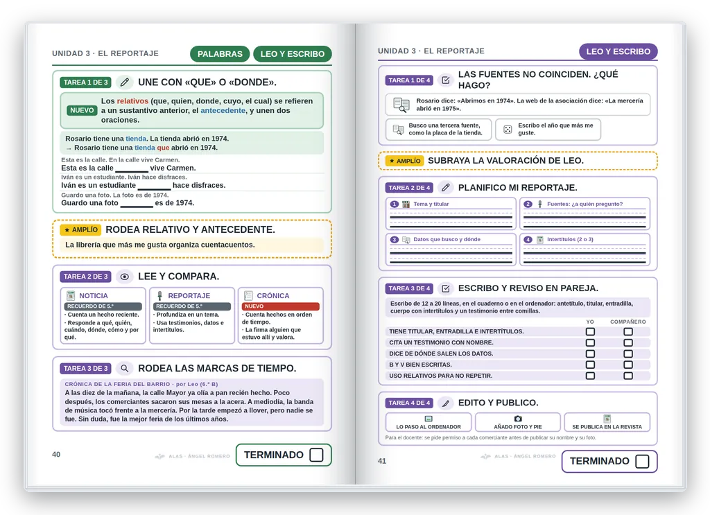 Lengua 6.º abierto. Unidad 3: planificar y escribir