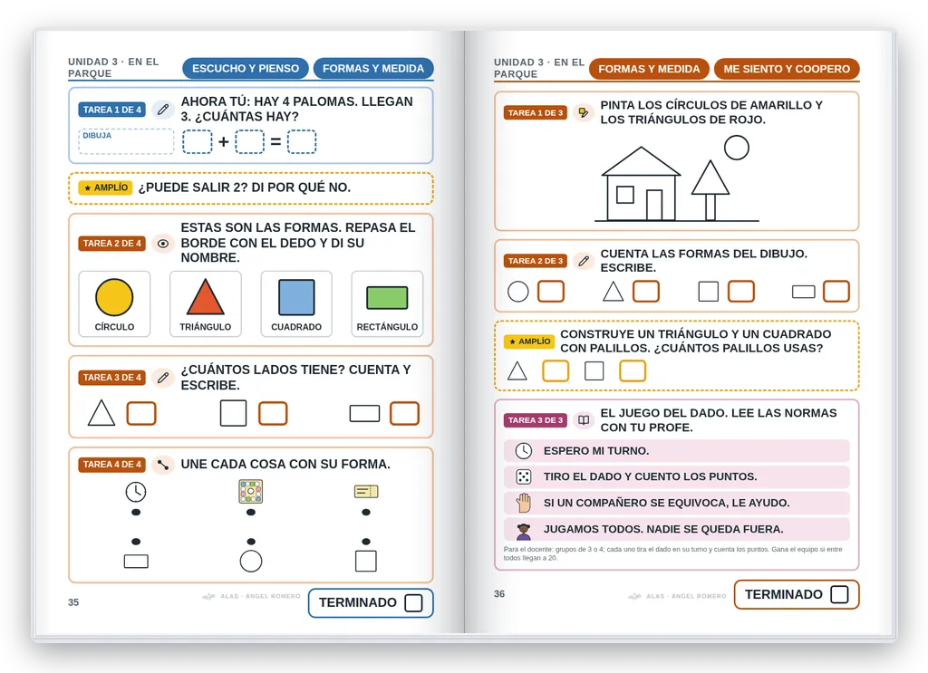 Matemáticas 1.º abierto. Unidad 3: figuras planas