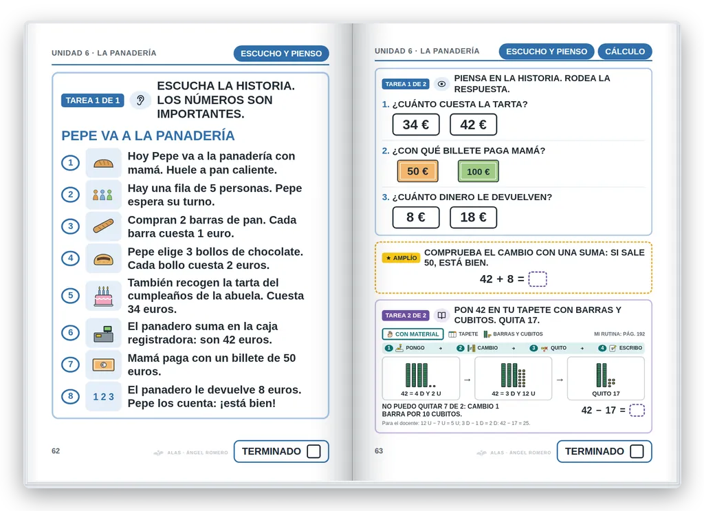 Matemáticas 2.º abierto. Unidad 6: historia con números y preguntas