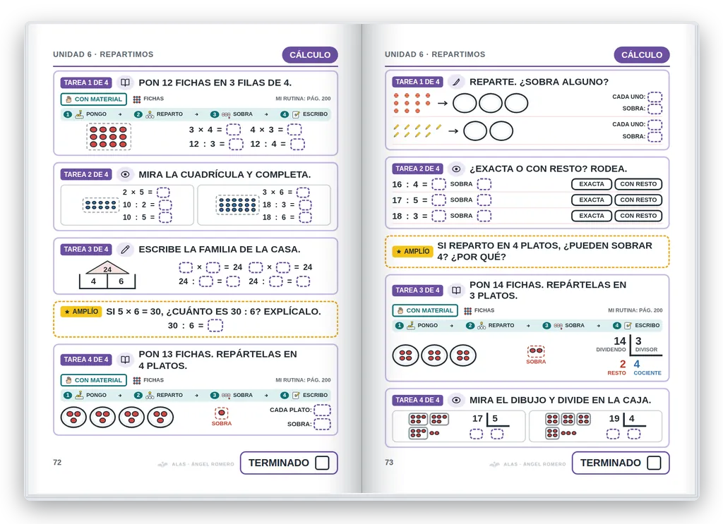 Matemáticas 3.º abierto. Unidad 6: dividir con resto