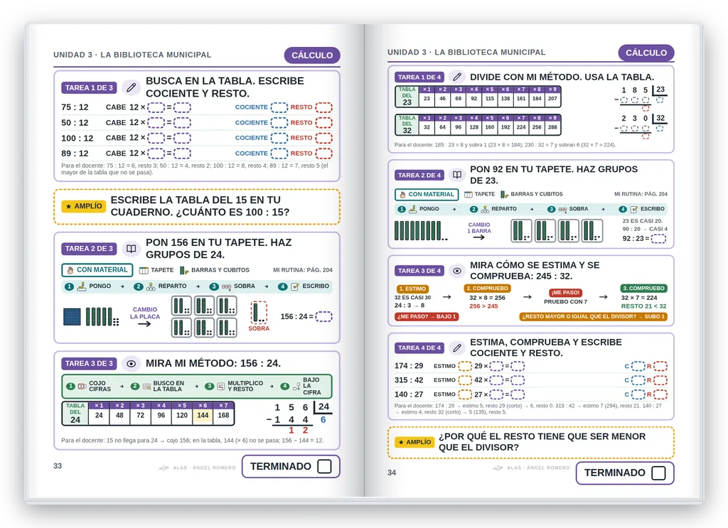 Matemáticas 5.º abierto. Unidad 3: dividir paso a paso