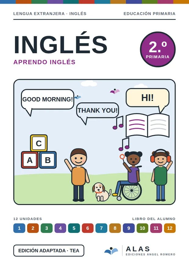 Portada de Inglés 2.º, Colección Alas