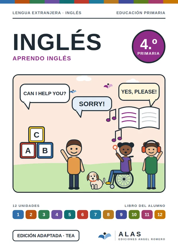 Portada de Inglés 4.º, Colección Alas
