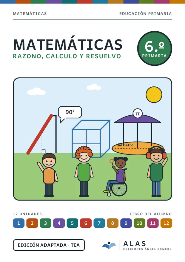 Portada de Matemáticas 6.º, Colección Alas