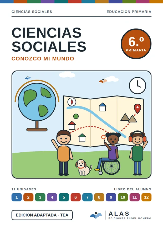 Portada de Ciencias Sociales 6.º, Colección Alas