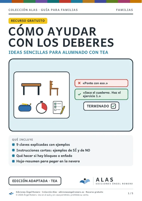 Portada del recurso «Cómo ayudar con los deberes»