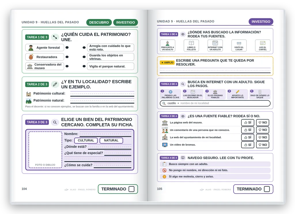 Ciencias Sociales 3.º abierto. Unidad 9: investigo: mapas, fuentes y registros