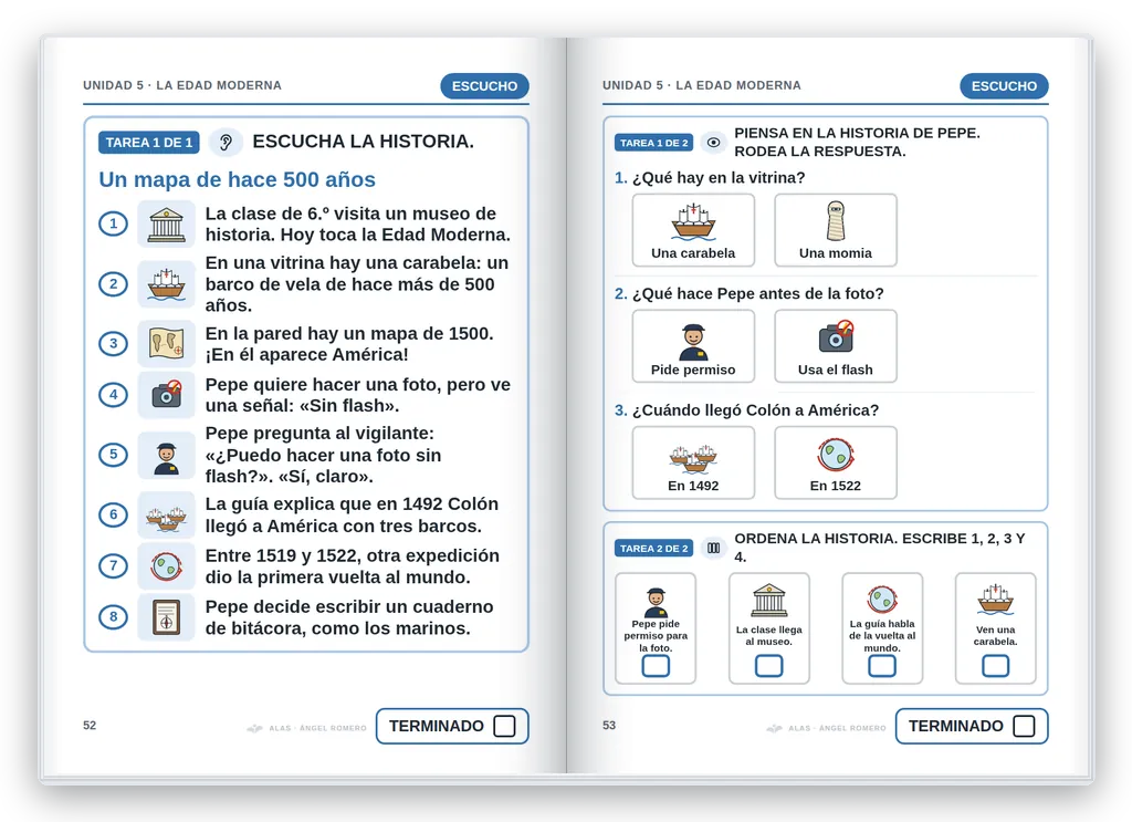Ciencias Sociales 6.º abierto. Unidad 5: historia y preguntas